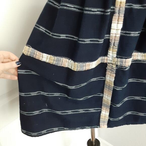 Vintage Handmade Pinafore Shift Dress Needlepoint Floral Artisan Mexico Pinnie - Picture 6 of 10